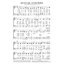 Just As I Am I Come Broken Pdf Song Sheet