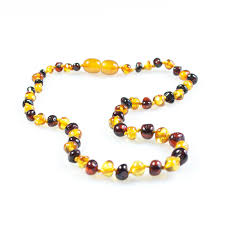 Collier d'ambre pour bébé : Collier D Ambre Bebe Perle Ronde Couleur Miel Et Cerise Bijouxdambre