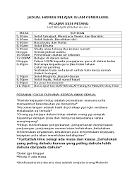 Dengan jadwal harian anak, sangat memungkinkan terjalin rasa saling memiliki antar orangtua dan anak. Contoh Jadual Harian Pelajar Cemerlang