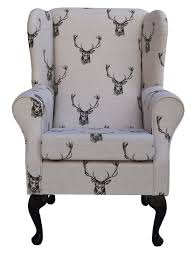 Designer Wingback Fireside Chair In A Stag Print Design Brand New In Home Furniture Diy Furniture Chairs Eb Fireside Chairs Armchair Fireside Armchair