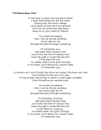 Everyday that we had, all the good all the bad. Doc I Ll Remember You Lyrics Anne Mendoza Titong Academia Edu