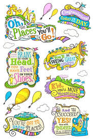 Eureka Dr Seuss Oh The Places You Ll Go Bulletin Board Set 27 Pieces Mardel Dr Seuss Classroom Preschool Graduation Seuss Classroom