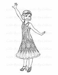 Free printable and online coloring pages for kids for classroom & personal use. 1920 S Flapper Girl Coloring Page Color By Culture