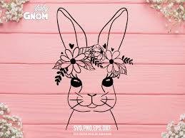 Download face mask halloween svg cut files, sugar skull face mask svg (942669) today! Rabbit With Flower Crow Graphic By Babygnom Creative Fabrica