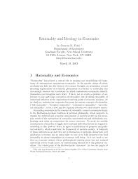 Pdf Rationality And Ideology In Economics