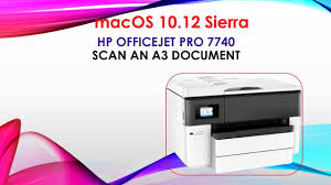 Bourrage papier utilisez le nom de modèle du produit : Hp Officejet Pro 7740 Scan An A3 Document On Macos 10 12 Sierra Youtube