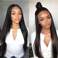 10a Human Hair Wigs Long Straight Lace Front Wig For Women With Baby Hair Around Gamayhair Wewillsendfre Cheveux Humain Perruque Idee Coiffure Cheveux Crepus