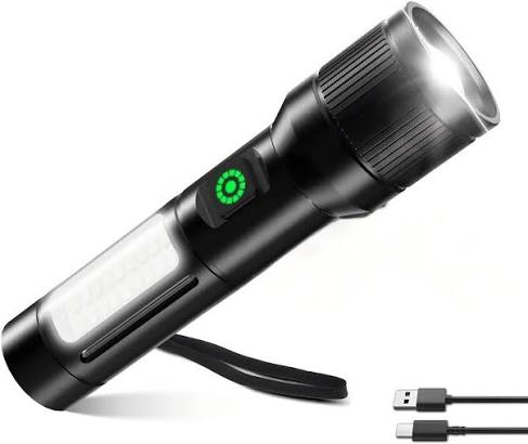 UNBRAND PROTABLE BRIGHT FLASHLIGT - BLACK 