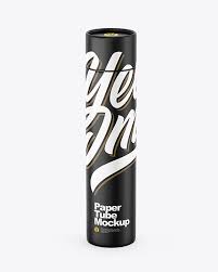 Download Matte Paper Tube Mockup In Tube Mockups On Yellow Images Object Mockups PSD Mockup Templates