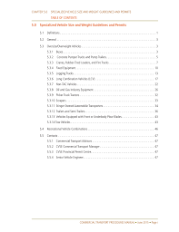 5 0 Specialized Vehicle Size And Weight Guidelines And Permits