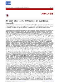 We did not find results for: Pdf An Open Letter To The Bmj Editors On Qualitative Research