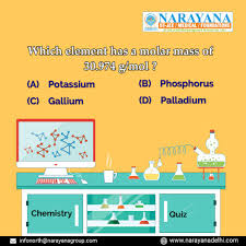 Which Element Has A Molar Mass Of 30 974g Mol Chemistryquiz Chemistry Narayanadelhi Molar Mass Chemistry Periodic Table