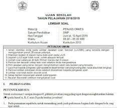 Maybe you would like to learn more about one of these? Soal Dan Kunci Jawaban Usbn Smp Penjas Orkes Kurikulum 2013 Tahun Pelajaran 2018 2019 Soal Terbaru