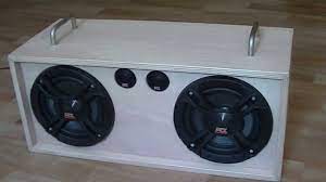Homemade Speaker Box With Mtx Audio And A Ta 2024 Homemade Speakers Diy Subwoofer Diy Speakers