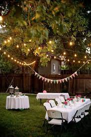 You can also have some lamp on the table. 52 Best Graduation Party Ideas Guaranteed To Impress By Sophia Lee Diy Garden Party Backyard Party Decorations Outdoor Graduation Parties
