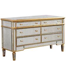 Florentine 60 X20 X34 6 Drawer Mirrored Dresser Gold Dresser With Mirror Mirrored 6 Drawer Dresser Dresser