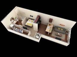 Their compact design and affordability makes in studios, at best the bedroom area is in a little alcove or loft space. While A One Bedroom Space Might Seem Dinky Compared To A Suburban Mcmansion Or A Dubai Penthouse T One Bedroom House Plans One Bedroom House Two Bedroom House