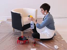How To Paint A Fabric Chair Painting Fabric Chairs Fabric Chairs Diy Painting Fabric Furniture