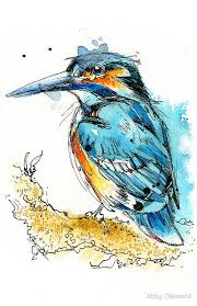 Regal Kingfisher By Abby Diamond Kingfisher Art Bird Art Art