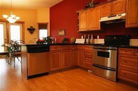 5 Top Wall Colors For Kitchens With Oak Cabinets Red Kitchen Walls Kitchen Wall Colors Kitchen Colors