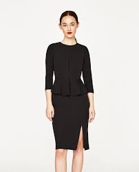 Zara Mujer Vestido Tubo Peplum Zara Kleider High Street Fashion Schlauchkleid