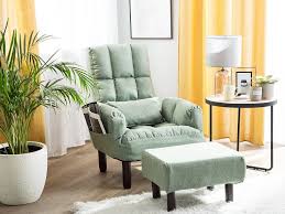 Fabric Recliner Chair With Ottoman Green Oland Recliner Chair Footstool Living Rooms Living Room Furniture Collections