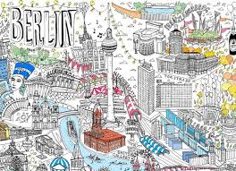 Berlin Illustrated Map Print Illustrated Map Map Print Berlin