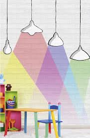 Invasion Of The Light Bulbs Kids Line By Wallpepper Design Lorenzo Ruggiero Kindergarten Design Kids Interior Wall Paint Designs