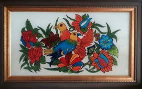 Nes E Topsakal Kuslar My Work Camalti Boyama Calismam Underglass Glasspaint Sanat Tezhip Kus