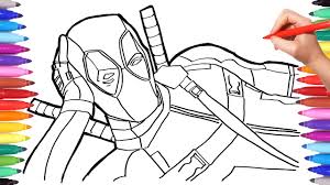 Deadpool is fan favorite for all kinds of superhero superfans. Marvel Deadpool Coloring Pages How To Draw Deadpool Superheroes Coloring Book For Kids Youtube