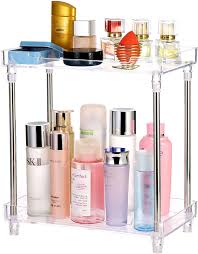Virta bathroom vanities include vanities of assorted sizes to fit your grand master bathroom, full or three quarter bath, and guest or powder room. Amazon Com Bathroom Organizer Countertop 2 Tire Vanity Tray Corner Shelf For Makeup Cosmetic Perfume Skincare Bathroom Supplies And More Multi Functional Acrylic Organizer In Vanity Dresser Bathroom And More Home Kitchen
