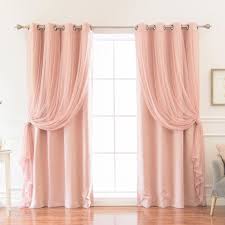 Best Home Fashion Mix And Match Pastel Blackout And Colored Tulle Grommet 4 Piece Curtain Sets In 2020 Curtains Panel Curtains Grommet Curtains
