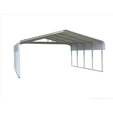 Versatube 24 Ft W X 20 Ft L X 7 Ft H Steel Carport With Truss Bracing Cm224200070 The Home Depot