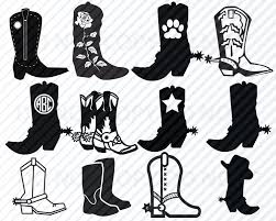 Cowboy Boots Bundle Svg Files For Cricut Western Svg Clipart Dog Paw Cowboy Boot Silhouette Files Svg Image Eps Png Dxf Stencil Clip Art Cricut Cowboy Boots Machine Embroidery Designs