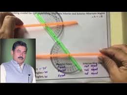 Working Model For Corresponding Alternate Interior And Exterior Alternate Angles Maths Lab Youtube Angles Math Math Lab Math Work