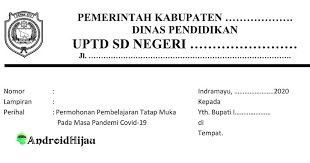 Demikian permohonan kamu ajukan untuk menjadi bahan pertimbangan. Format Surat Permohonan Pembelajaran Tatap Muka Pada Masa Pandemi Android Hijau
