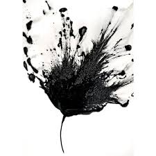 Abstract Black And White Flower Painting Black White Art Abstract Flower Painting 5x7 Artwork Original Floral 42 Liked On Polyvore Featuring Hom Abstract Flower Painting Abstract Flowers Abstract