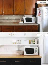 Reconfiguring Existing Cabinets For A Fresh Look A Beautiful Mess Cheap Kitchen Remodel Kitchen Design New Kitchen Cabinets