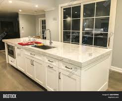 Look through kitchen pictures in different colors and styles and when. Kitchen Island White Image Photo Free Trial Bigstock