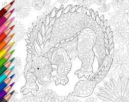 Your own ankylosaurus printable coloring page. Coloring Pages For Adults Ankylosaurus Dinosaur Dino Etsy