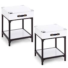 With 5 kids, the need for extra storage is always an issue. Gymax Set Of 2 Coffee End Table Accent Sofa Side Table Nightstand W Drawer Shelf Walmart Canada