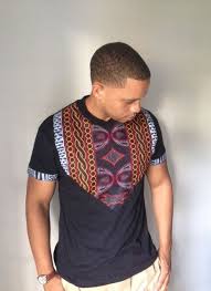Black And White African Print Shirt Modern African Print Men T Shirt Black V Neck African Men Fashion African Shirts For Men African Shirts