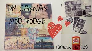 Mod podge is one of those items no crafter can live without! Easy Mod Podge Canvas Diy Project Tumblr Inspired Youtube