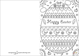 Remind somebunny that you love them bunches. Happy Easter Card Coloring Page Free Printable Coloring Pages Easter Cards Printable Easter Cards Happy Easter Card
