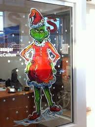 Window Painting Of The Grinch Christmas Window Painting Christmas Paintings Window Mural