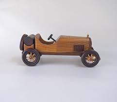 Vintage Wooden Model Car Roadster Coupe Hand Made Toy Car Antique 12 Inches Convertible Brown Rolling Wheels Early 1900 S Toy Car Car Model Wooden
