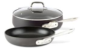 Allclad E7859164 Ha1 Ha1 Hard Anodized Nonstick Dishwasher Safe Pfoa Free 4quart Saute W Lid And 10inch Fry Pan Cookware Set Hard Anodized Cookware Cookware