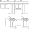 Upper cabinets are often measured using their exterior dimensions. 1