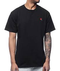 Empyre Rose Embroidery Black T Shirt In 2019 Shirts Rose