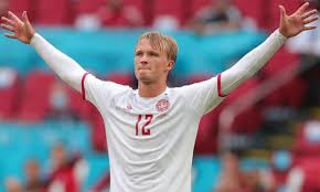 Kasper dolberg becomes the first danish player to score in the knockout rounds of the european championships in 29 years. Aal148nvuh3nym